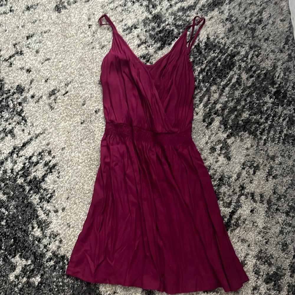 flowy magenta dress